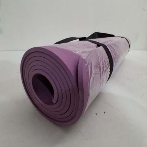 AMAZON BASICS TPE EXERCISE YOGA MAT WITH CARRYING STRAP - 73.6" X 24" X 1/4" - PURPLE (MODEL: AMZ3) image 3