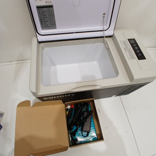 EUHOMY PORTABLE CAR REFRIGERATOR WITH APP CONTROL - 18L - 12V - FROM -4° TO 68°F - BLACK/GREY (MODEL: CFC-18 / CF004-18BL-CAEH) image 2