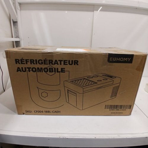 EUHOMY PORTABLE CAR REFRIGERATOR WITH APP CONTROL - 18L - 12V - FROM -4° TO 68°F - BLACK/GREY (MODEL: CFC-18 / CF004-18BL-CAEH) image 4