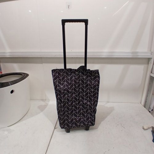 PORTABLE WHEELED GROCERY CART WATER RESISTANT - BLACK image 2