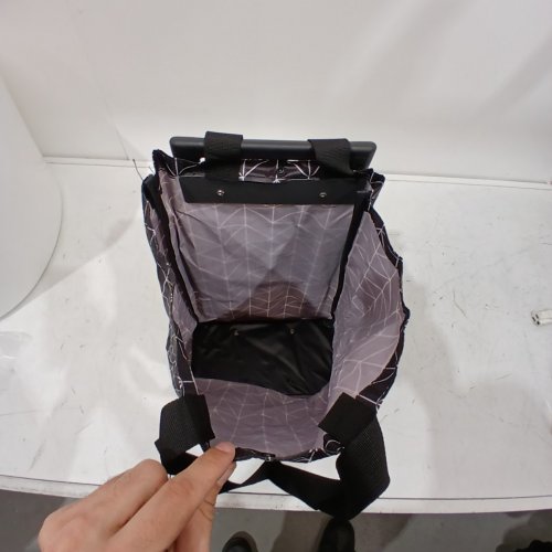 PORTABLE WHEELED GROCERY CART WATER RESISTANT - BLACK image 3