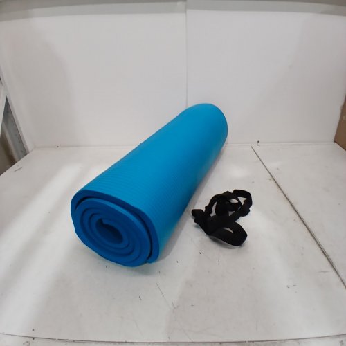 CAP BARBELL HIGH DENSITY EXERCISE YOGA MAT WITH STRAP - 1/2" X 24"X 68" - TEAL (MODEL: MTIS-6523-12TL) image 2