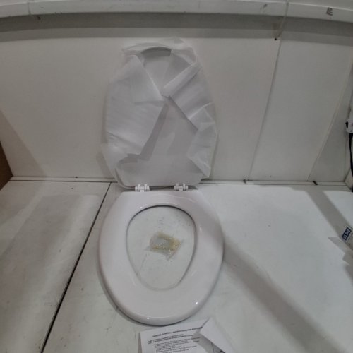 CENTOCO HEAVY DUTY MOLDED PLATIC ELONGATED CLOSED FRONT TOILET SEAT, WHITE (MODEL: DS900-001) image 2