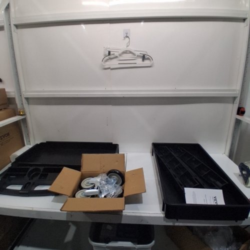 UTILITY SERVICE CART - 2 SHELF - 37.4" X 25.6" X 33.5" 550 LBS MAX- BLACK (MODEL: JY-BS) image 2
