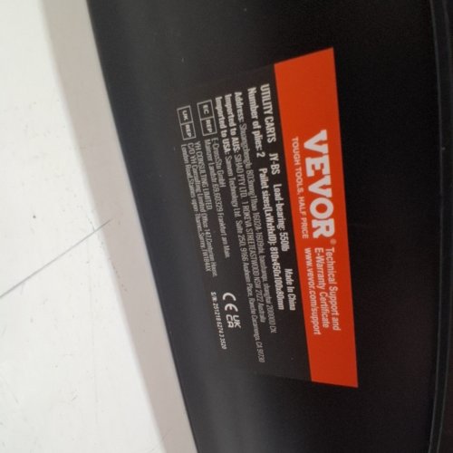 UTILITY SERVICE CART - 2 SHELF - 37.4" X 25.6" X 33.5" 550 LBS MAX- BLACK (MODEL: JY-BS) image 4