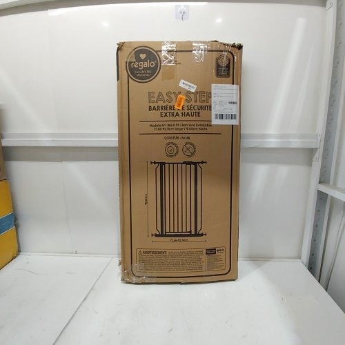 REGALO EASY STEP EXTRA TALL WALK THRU BABY GATE - 29"-36.5" X 41" - BLACK - (MODEL: 1166BDS) image 3