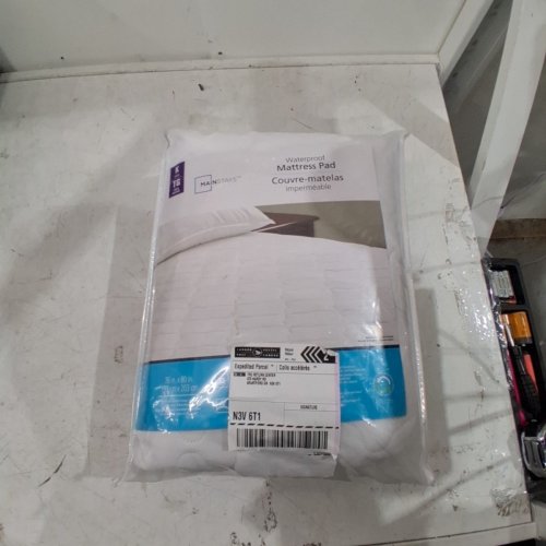 MAINSTAYS WATERPROOF COMFORT MATTRESS PAD - KING - WHITE image 2