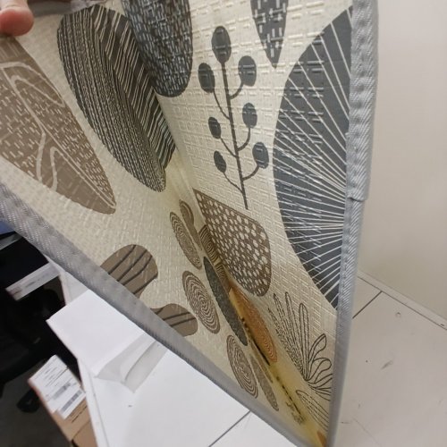 MLOONG REVERSIBLE BABY PLAY MAT - 59" X 59" - BEIGE, ANIMAL PRINT image 4