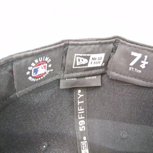 MEN'S NEW ERA FITTED BASEBALL MLB TORONTO BLUE JAYYS CAP - 7 1/4 - BLACK (STYLE: 59FIFTY) image 3