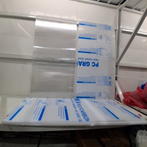 5PK TEABELLE POLYCARBONATE CLEAR GREENHOUSE PANELS KIT - 47" X 23" - CLEAR image 2