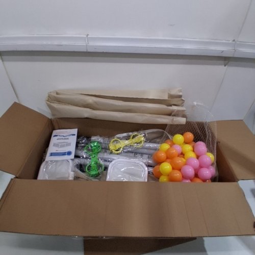 ZEEBABA XL SAFETY PLAYPEN WITH MAT AND BALLS FOR BABIES AND TODDLERS - 71" X 59" - BEIGE (MODEL: PLAYPEN-01) image 2