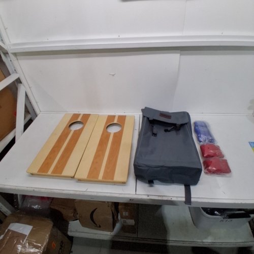 GOSPORTS CORNHOLE GAME SET, WITH 2 PREMIUM WOOD TRAVEL SIZE BOARDS AND 8 MINI BEAN BAGS AND CARRIER BACKPACK MODEL: CH-03-BACKPACK-01 image 2