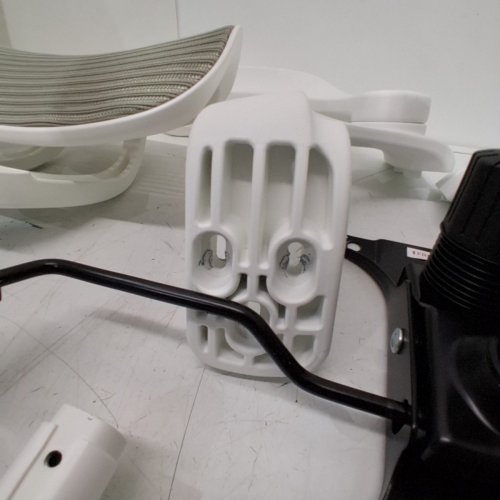 SWEETCRISPY ERGONOMIC HIGH-BACK MESH ROLLING HOME OFFICE CHAIR - 250LBS MAX - WHITE/GREY (MODEL: C-3619-1B-GY) image 3