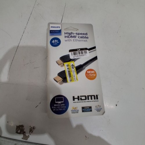 PHILIPS HIGH-SPEED HDMI CABLE WITH ETHERNET - 4FT - BLACK image 2