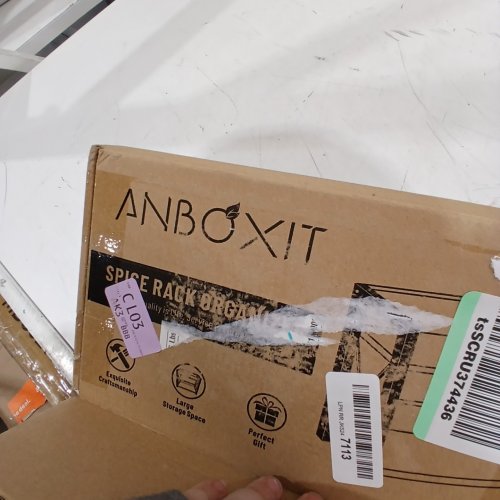 ANBOXIT TWO TIER KITCHEN COUNTER ORGANIZER - 10" X 12" X 6" - BROWN/BLACK image 3