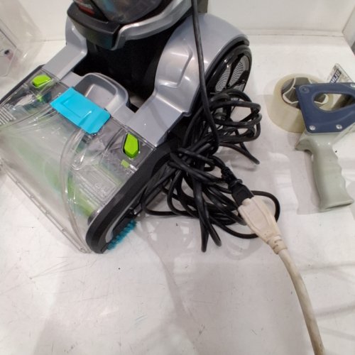 BISSELL PROHEAT 2X REVOLUTION PET CLEANSHOT CARPET WASHER / UPHOLSTERY CLEANER - GREEN/BLUE/GREY (MODEL: 3588C) image 2