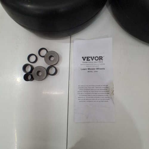 2PK VEVOR TUBELESS LAWN MOWER TIRES WITH RIM - 350LBS CAP - BLACK (MODEL: ZH001) image 3