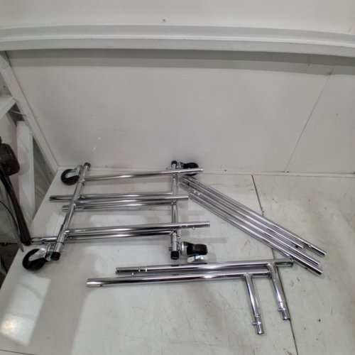 DRM FOLDING/COLLAPSIBLE CLOTHING/GARMENT RACK- HOLDS 250LB - CHROME image 2