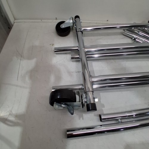 DRM FOLDING/COLLAPSIBLE CLOTHING/GARMENT RACK- HOLDS 250LB - CHROME image 5