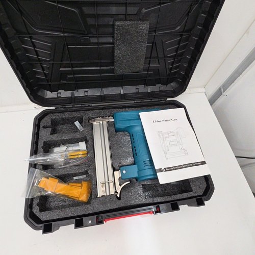 CORDLESS LI-ION BRAD NAILER / STAPLE GUN KIT - 20V - BLUE image 6