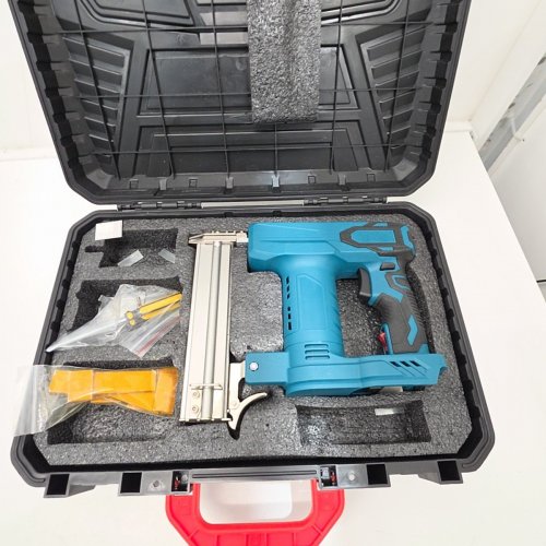 CORDLESS LI-ION BRAD NAILER / STAPLE GUN KIT - 20V - BLUE image 11
