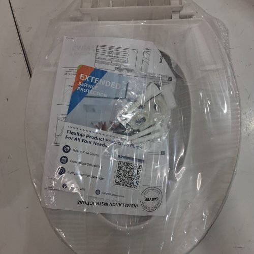GARVEE ELONGATED SOFT CLOSE EASY CLEAN PLASTIC TOILET SEAT - 19" - WHITE - (MODEL: PHO_11GXK800) image 3
