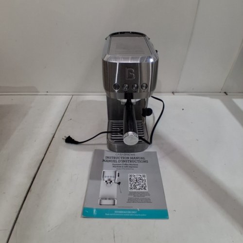 CASABREWS STAINLESS STEEL ESSENTIAL ESPRESSO MACHINE WITH STEAM FROTHER - 43.9OZ - SILVER (MODEL: 3700) image 3