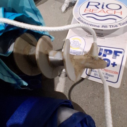 RIO BEACH UMBRELLA WITH ANCHOR - 7.5 FT - BLUE (MODEL: 1985294) image 4