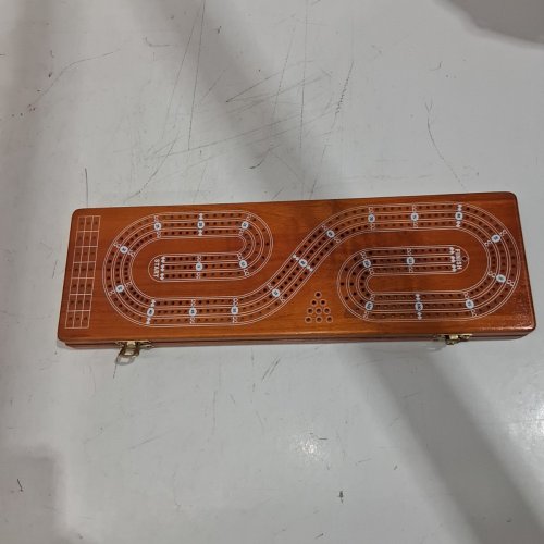 PLUSVIVO PREMIUM CRIBBAGE BOARD GAME SET - BROWN image 2