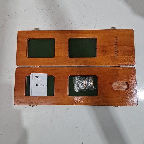 PLUSVIVO PREMIUM CRIBBAGE BOARD GAME SET - BROWN image 3