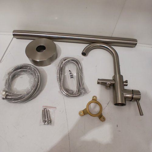 WOODBRIDGE HIGH FLOW RATE FREESTANDING TUB FILLER FAUCET - 8 GPM / 40"- CHROME (MODEL: F0002CH) image 2