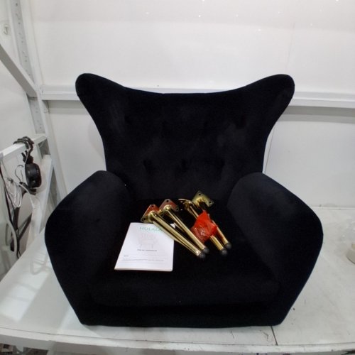 HULALA CREATION SAGE TUFTED ACCENT UPHOLSTERED WINGBACK CHAIR - BLACK (MODEL: CHDT0103-BLACK) image 3
