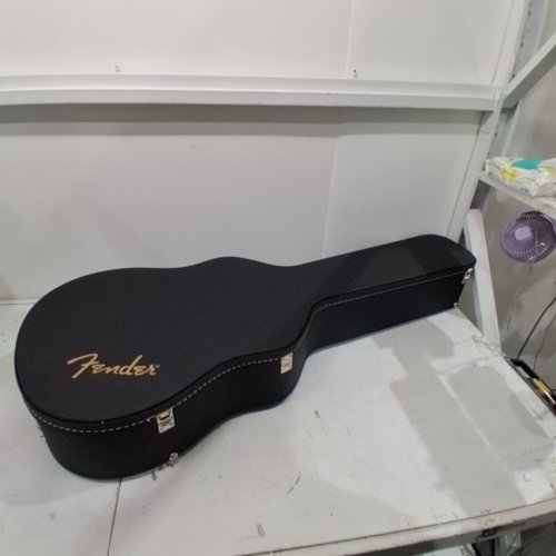 FENDER FLAT-TOP DREADNOUGHT ACOUSTIC GUITAR CASE WITH 1-INCH FOAM PADDING - 45" - BLACK image 2