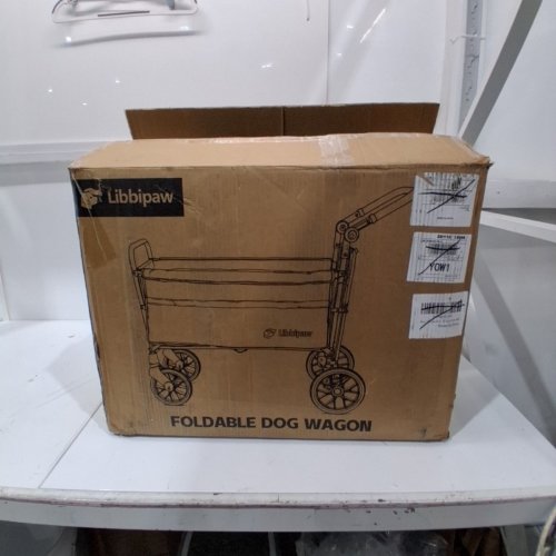 LIBBIPAW ALL TERRAIN DOG WAGON FOR LARGE DOGS WITH ANTI SLIP RAMP - BLACK BROWN image 7