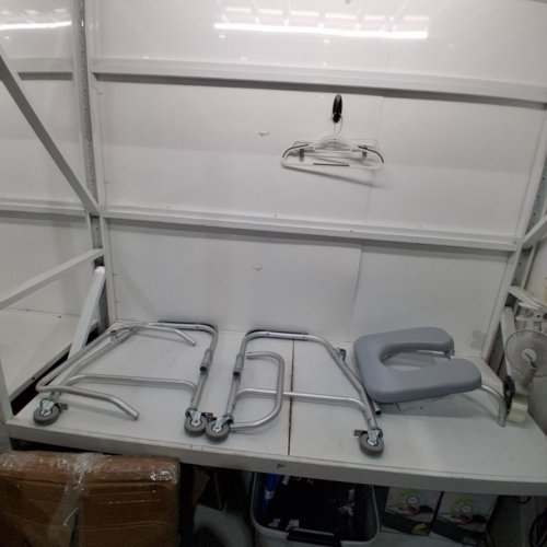 GUARDIAN ALUMINUM PADDED SHOWER CHAIR COMMODE WITH 4 LOCKING CASTERS - GREY - (MODEL: G1-502PWX1) image 2