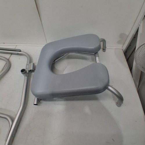 GUARDIAN ALUMINUM PADDED SHOWER CHAIR COMMODE WITH 4 LOCKING CASTERS - GREY - (MODEL: G1-502PWX1) image 4