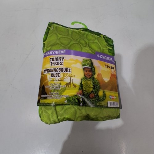 2PC TODDLER TRICKY T-REX HOODED T-REX COSTUME SET - 6-12M - GREEN image 2