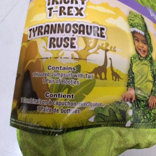 2PC TODDLER TRICKY T-REX HOODED T-REX COSTUME SET - 6-12M - GREEN image 3