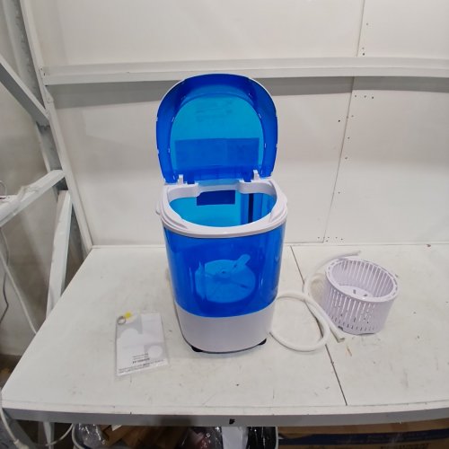 COSTWAY PORTABLE MINI WASHING MACHINE - 5.5LBS CAP - 110V - BLUE/WHITE (MODEL: FP10964US-BL/FP10964US XPB25-848B) image 2