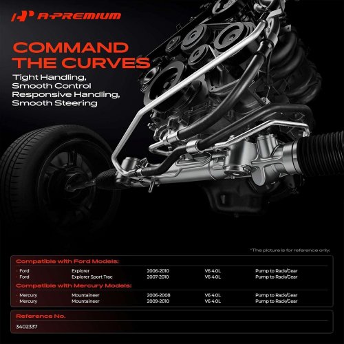 A-PREMIUM POWER STEERING HOSE - COMPATIBLE WITH FORD EXPLORER & MERCURY MOUNTAINEER MODELS (MODEL: PSH02337-C) image 2