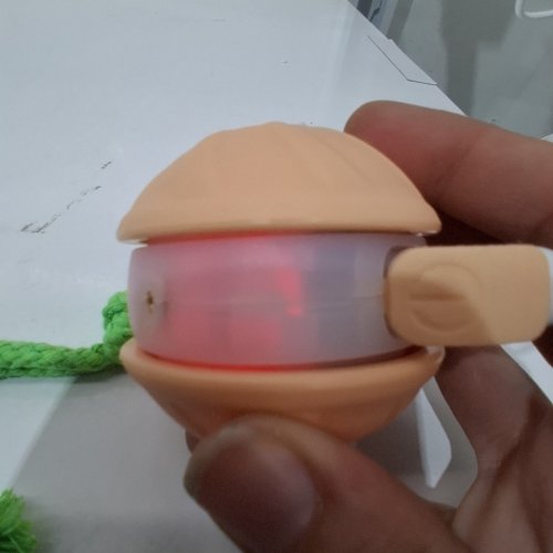 ELECTRIC RECHARGEABLE AUTOMATIC ROLLING CAT TOY BALL - ORANGE image 2