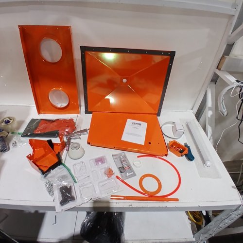 VEVOR SANDBLASTING CABINET PORTABLE BENCHTOP SAND BLASTING CABINET - 25GAL - ORANGE (MODEL:SBC90) image 2