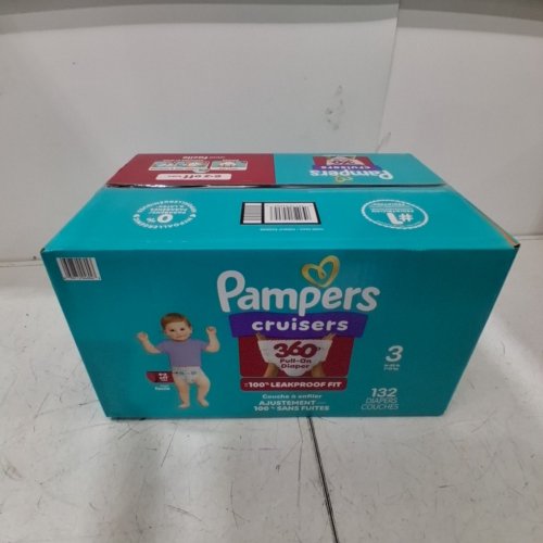 132PK PAMPERS CRUISERS 360° GAP-FREE FIT DISPOSABLE BABY DIAPERS - SIZE 3 (16-28LBS) image 2