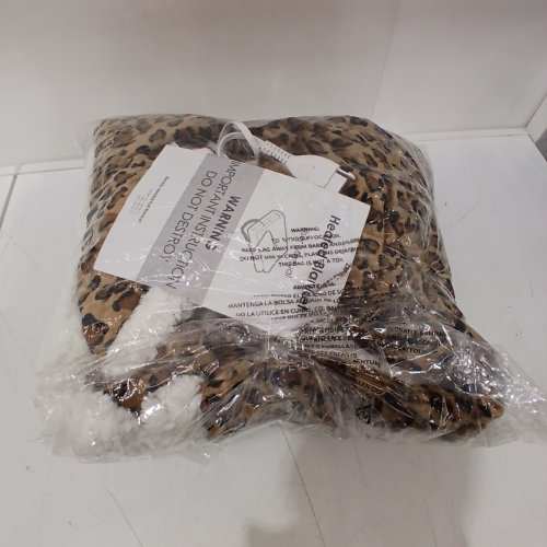 SHERPA LINED HEATED BLANKET WITH 4 HEAT SETTINGS - FULL - CHEETAH PRINT / WHITE (MODEL: WDJ-EBA-BL-FF) image 7