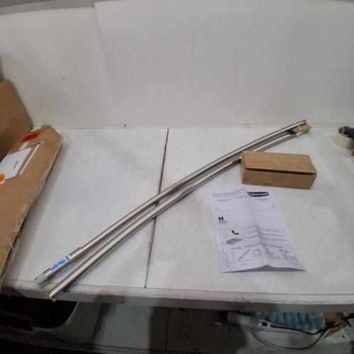 RUBBERMAID CURVED DUAL MOUNT SHOWER ROD - 50"-70" - SILVER image 3