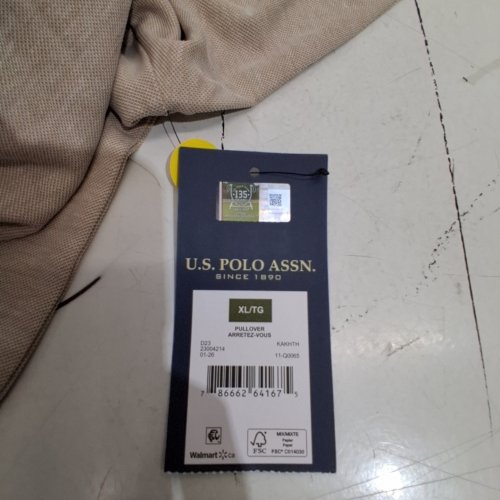 U.S. POLO ASSN. QUARTER-ZIP PULLOVER - XL - BEIGE (STYLE: 11-Q0065) image 2
