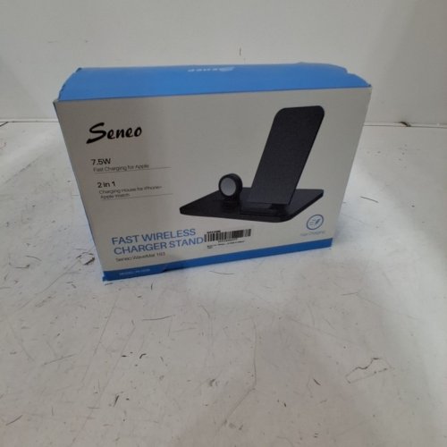 SENEO 2 IN 1 WIRELESS CHARGER STAND FOR APPLE IPHONE AND WATCH - 7.5W - BLACK - (MODEL: PA193B) image 3