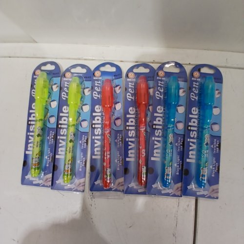 6 ASSORTED INVISIBLE INK PENS WITH LIGHT - MULTI COLOR (MODEL: MQ-813) image 2