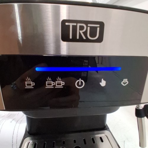 TRU 15 BAR SEMI-AUTOMATIC TOUCH SCREEN ESPRESSO MAKER - 11.5"X10.6" - SILVER (MODEL: CM-683CN) image 2