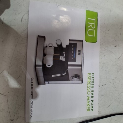 TRU 15 BAR SEMI-AUTOMATIC TOUCH SCREEN ESPRESSO MAKER - 11.5"X10.6" - SILVER (MODEL: CM-683CN) image 7